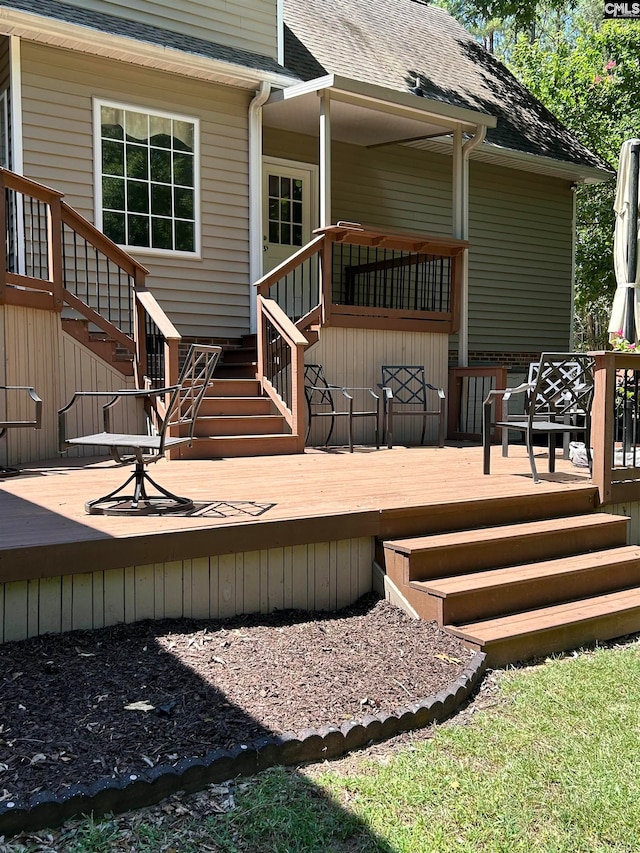 view of wooden deck