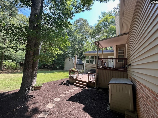 1110 Eleazer Rd, Irmo, SC 29063 - view of grassy yard featuring a deck