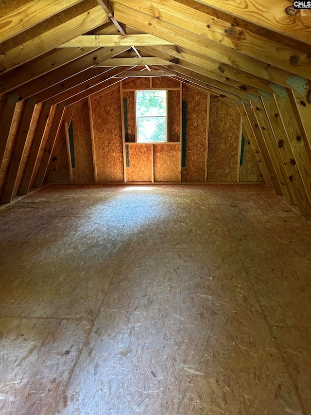 view of attic