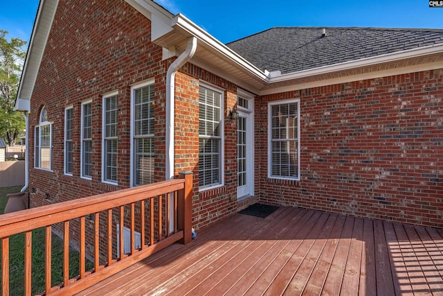 view of wooden deck