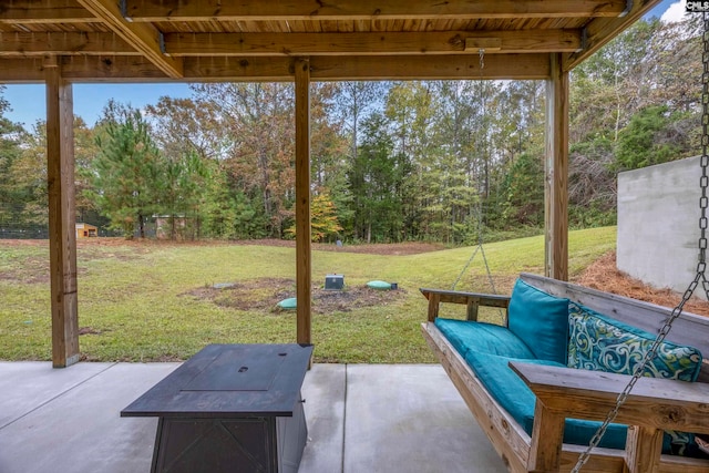 view of patio / terrace with an outdoor hangout area