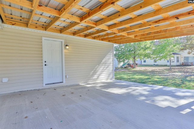 view of patio with a deck