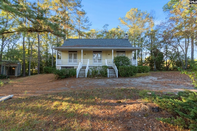 view of front of property with covered porch