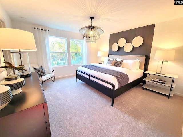 view of carpeted bedroom