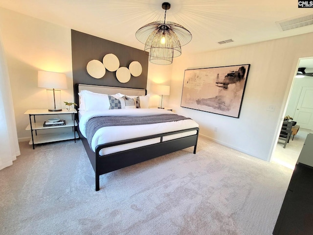 bedroom featuring carpet