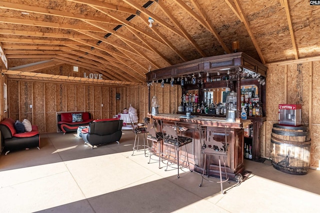 bar with vaulted ceiling