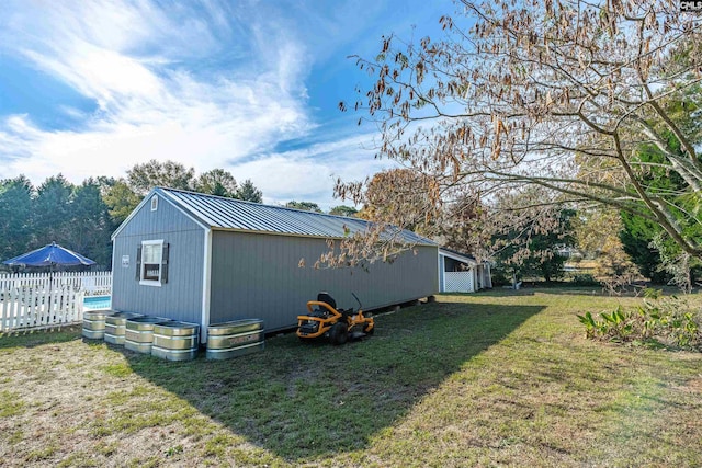 view of home's exterior featuring a yard