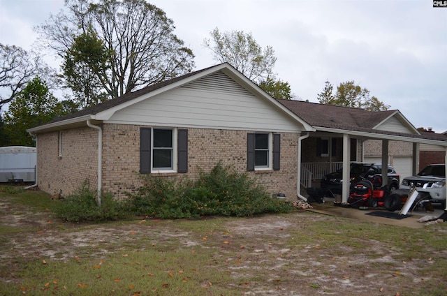 exterior space featuring a porch