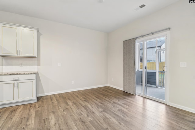 interior space featuring light wood-type flooring