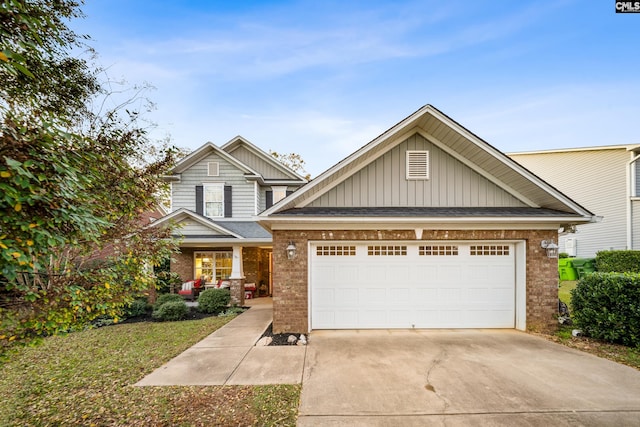 craftsman-style house with a garage