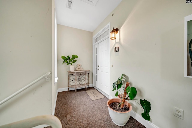 view of carpeted entryway