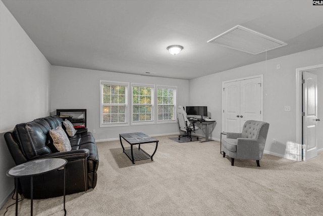 view of carpeted living room