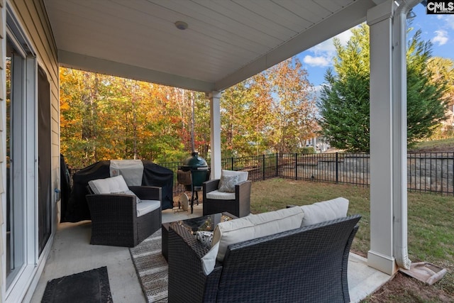 view of patio / terrace with grilling area