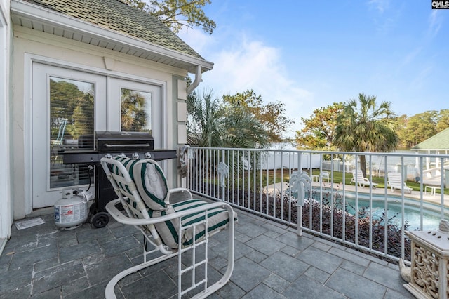 balcony featuring a patio