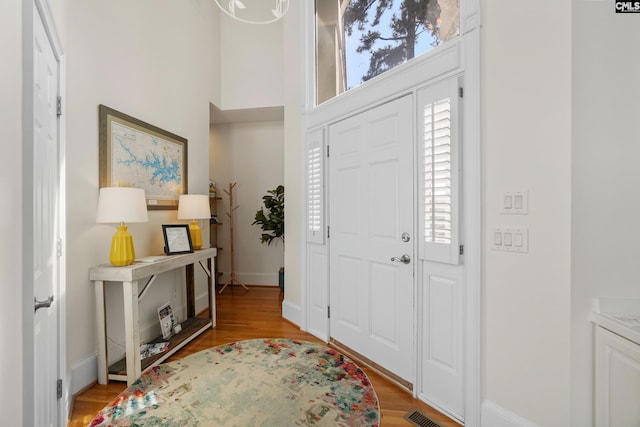 entryway with light wood-type flooring