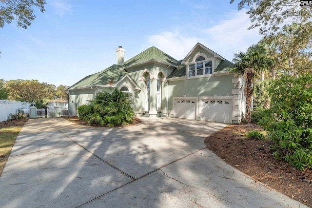 view of front of home featuring a garage