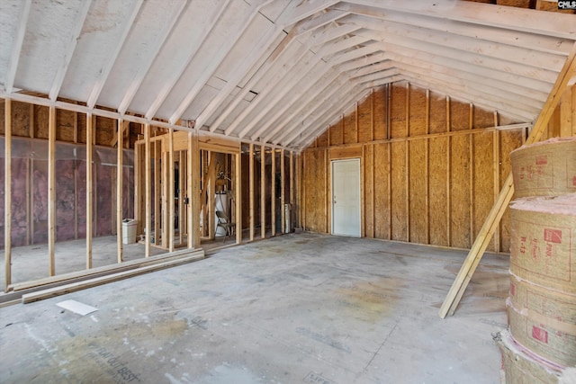 misc room featuring vaulted ceiling