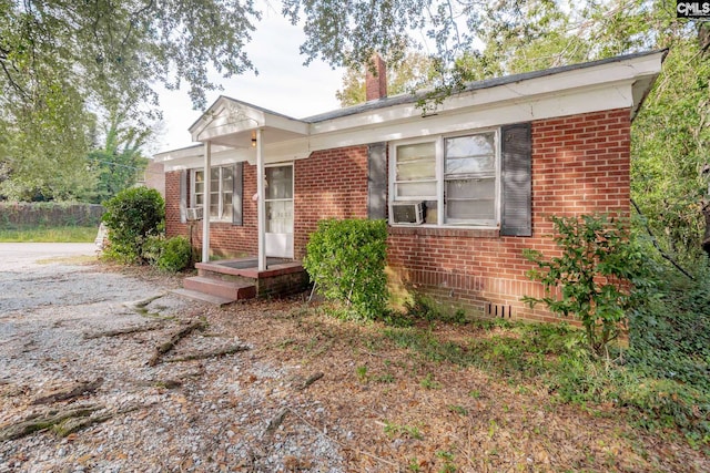 view of single story home