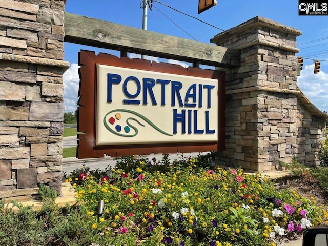 view of community sign