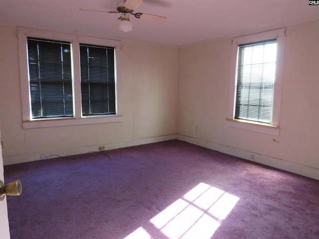 406 Pine St, Darlington, SC 29532 - carpeted empty room with a ceiling fan and baseboards