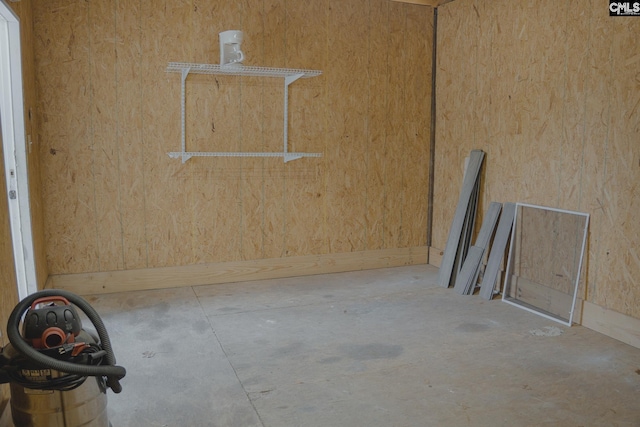 interior space featuring concrete floors