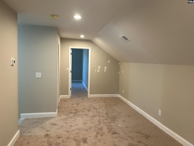 2107 Durham Dr, West Columbia, SC 29170 - bonus room with light carpet, lofted ceiling, and recessed lighting