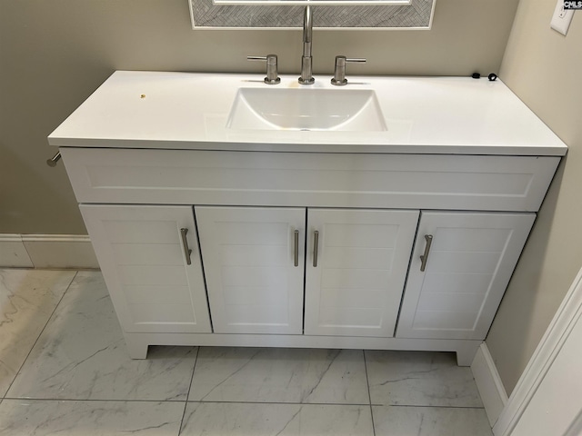 2107 Durham Dr, West Columbia, SC 29170 - bathroom with marble finish flooring and vanity