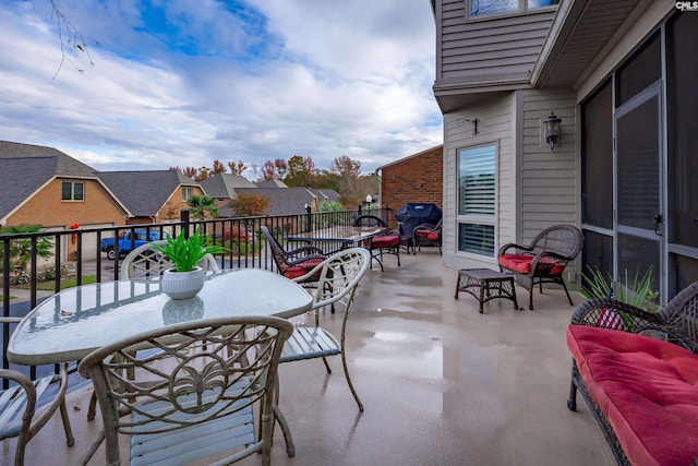 view of patio with an outdoor living space