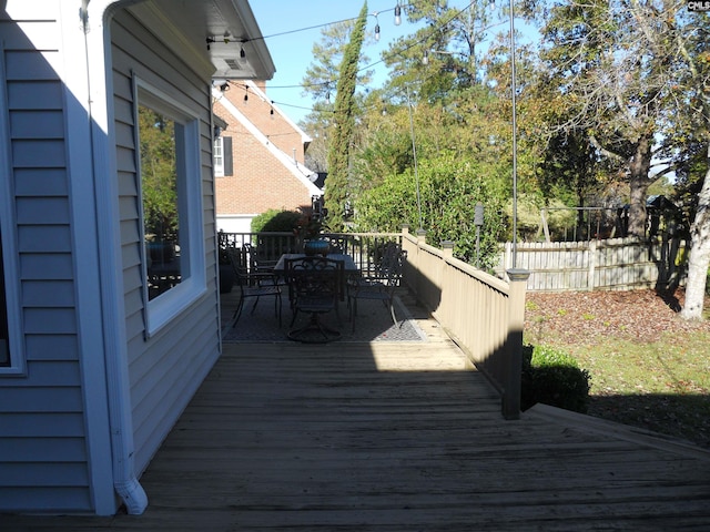 view of wooden terrace