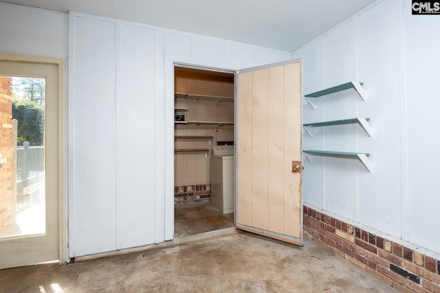 closet with washer / dryer