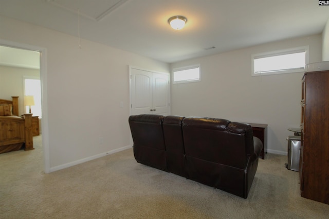 view of carpeted living room