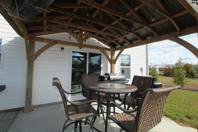 view of patio / terrace with a gazebo