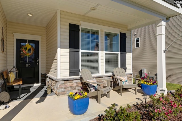 view of patio / terrace with a porch