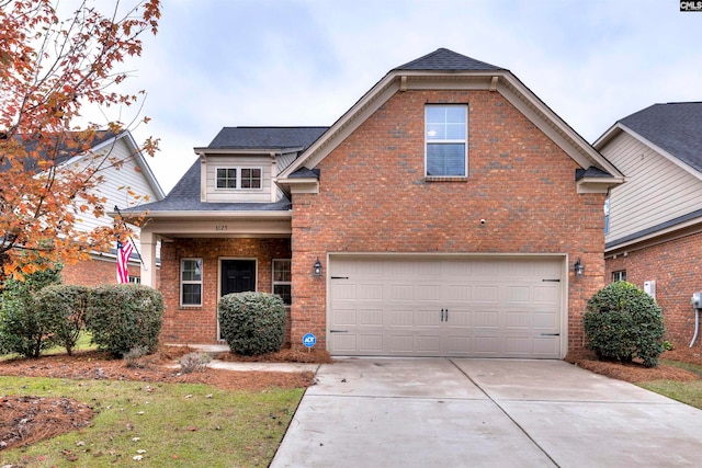 view of front property featuring a garage