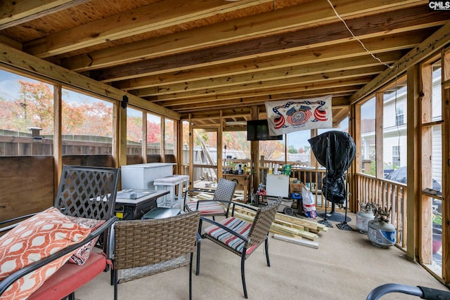 view of sunroom / solarium