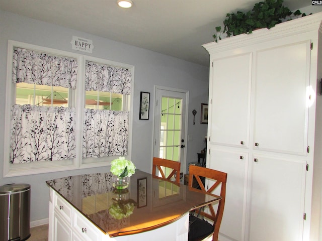 dining space featuring plenty of natural light