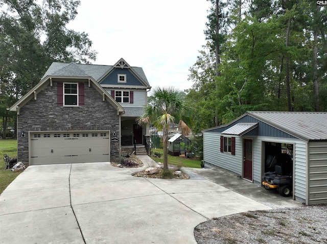 view of front of home featuring a garage