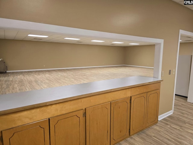 kitchen featuring light wood-type flooring