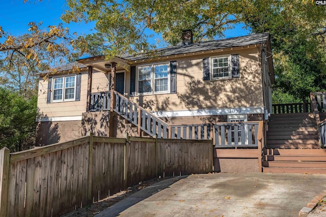 view of front of home