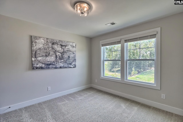 view of carpeted empty room