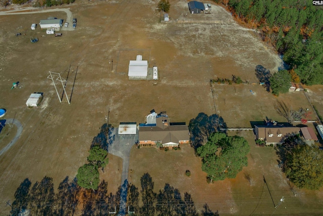 aerial view with a rural view