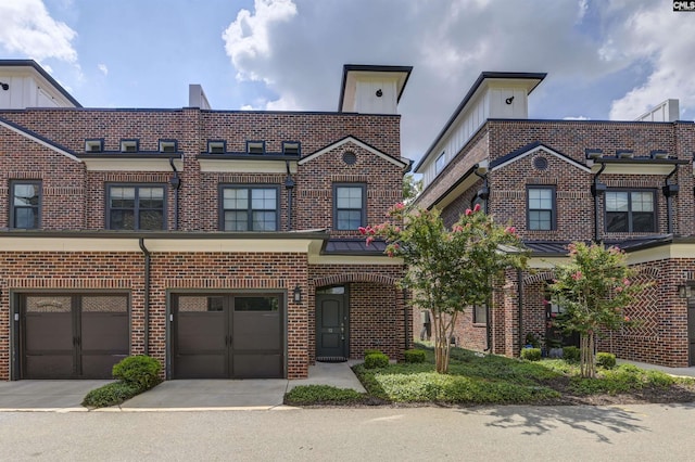 view of property featuring a garage