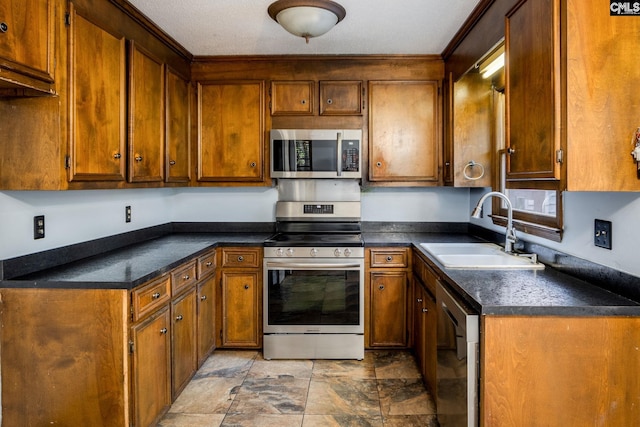 kitchen with sink and stainless steel appliances