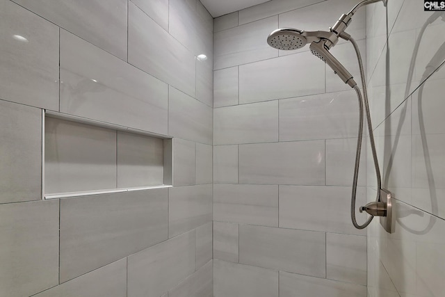 room details with tiled shower