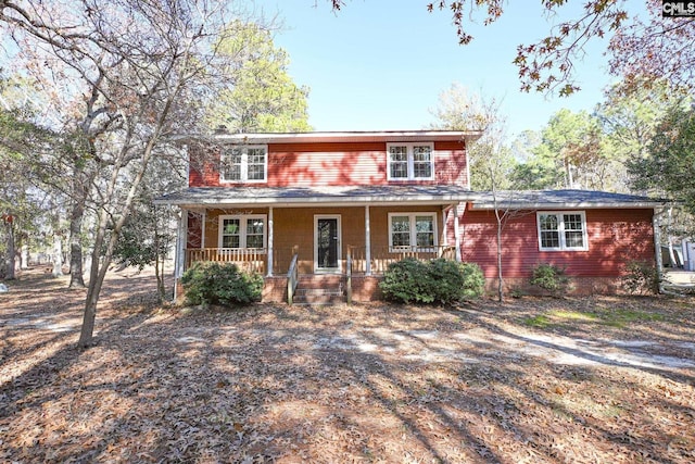 view of front of property with a porch