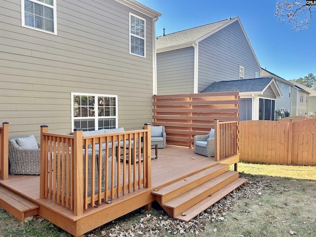 view of wooden deck