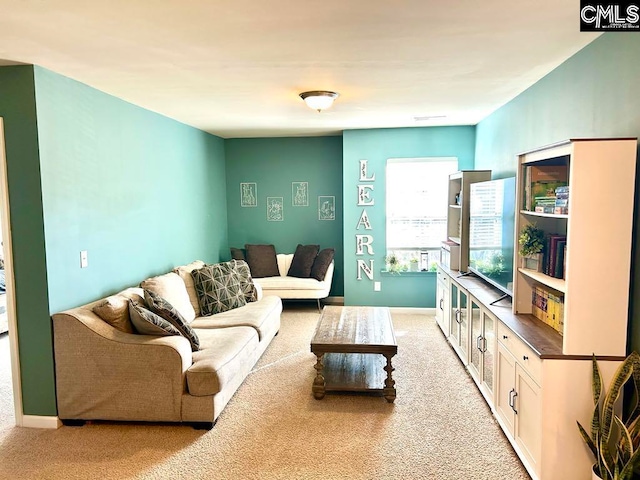 view of carpeted living room