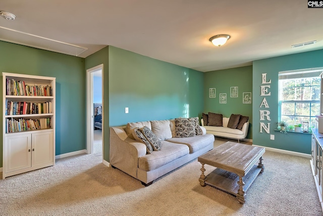 view of carpeted living room