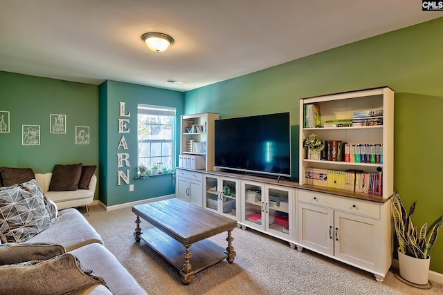 view of carpeted living room