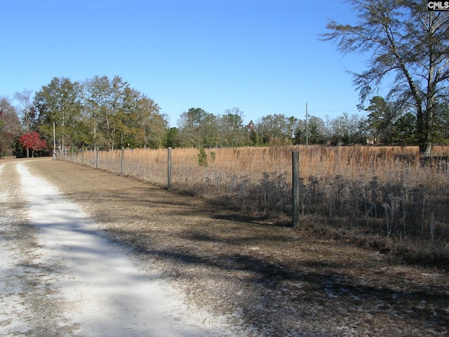 view of street featuring a rural view